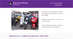 Desktop Screenshot of ambaltwowheelersrent.com